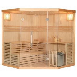 Sauna sucha z piecem MO-EA5 5-osobowa 200x200x200cm