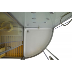 Kabino-sauna sucho-parowa z funkcją hydromasażu MO-1751 BIAŁA LEWA 180x110x223cm