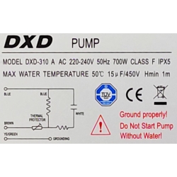 Pompa wodna do wanien z hydromasażem PW-002 | DXD-310A 750W
