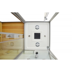Kabino-sauna sucho-parowa z funkcją hydromasażu LAMEZIA BIAŁA 180x110x223cm LEWA