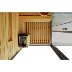 Kabino-sauna sucho-parowa z funkcją hydromasażu MO-1752 BIAŁA 180x110x223cm LEWA