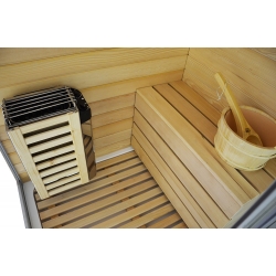 Kabino-sauna sucho-parowa z funkcją hydromasażu MO-1752 BIAŁA 180x110x223cm LEWA
