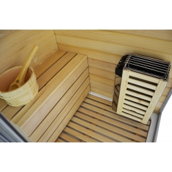 Kabino-sauna sucho-parowa z funkcją hydromasażu LAMEZIA BIAŁA 180x110x223cm PRAWA