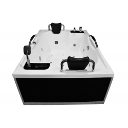 Wanna łazienkowa SPA z hydromasażem MO-1097 2-osobowa NERO 180x120x65cm