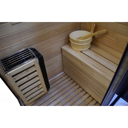 Kabino-sauna sucho-parowa z funkcją hydromasażu MO-1751 LEWA 180x110x223cm