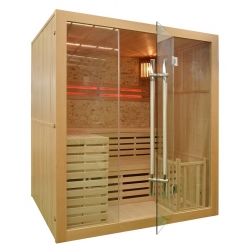 Sauna sucha z piecem MO-EA4K KAMIEŃ 4-osobowa 180x160x200cm
